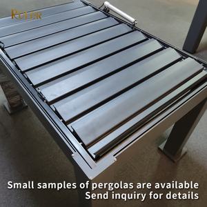 Parasol de techo de aluminio personalizado para exteriores, pérgola bioclimática impermeable, persiana de aluminio - Product Image 2