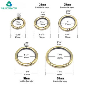스프링 게이트 O 링 오픈 키 링 가죽 가방 핸드백 벨트 스트랩 결과 펜던트 버클 스냅 걸쇠 클립 트리거 후크 - Product Image 6