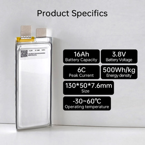 Batterie de drone haute densité 500 Wh/kg 16000 mAh 3,8 V, cellule à décharge 5C, semi-solide, légère, longue autonomie de vol A-7500 mAh-6S - Product Image 3