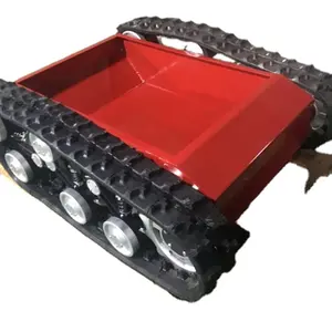 Feuerlösch-Raupen roboter chassis mit Stoß dämpfung funktion/Gummi ketten plattform Gummi ketten chassis