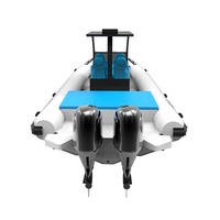 Bateau pneumatique de luxe Sunbed RIB 860 28 pieds Hypalon/PVC Double coque en aluminium en V profond