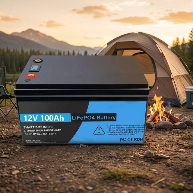 US PL Stock 12V 100Ah LiFePO4 Solid State 3000-Cycle Deep Cycle Battery Pack BMS 100A 5-Year Warranty for RV Solar Panel Camper