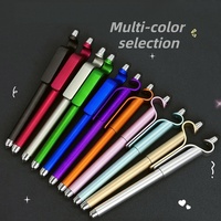 Stylet Tactile Stylo à Bille 2 en 1 avec Support Téléphone Stylo Tactile Écran Capacitif 0.5 mm Publicitaire Cadeau Entreprise