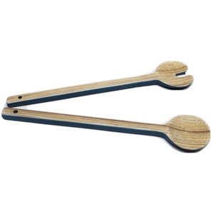 Ensemble de cuillères et fourchettes à salade en bambou Outils à salade écologiques - Product Image 2