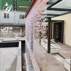 <span class=keywords><strong>Fontaine</strong></span> d'extérieur en acier inoxydable de haute qualité 2026 Water Crown, cascade de pluie personnalisée, rideau d'eau pour piscine - Product Image 2