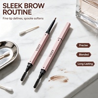 Crayon à sourcils carré portable VISTY Private Label, facile à affûter, anti-bavures, maquillage naturel pour les sourcils, service OEM ODM tout-en-un