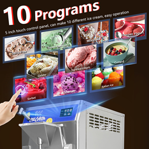 Yourtime 60L/H Horizontal Gelato Hard Ice Cream Maker Machine/Maquina De Helado Duro Sorbet/<strong>slush</strong>/italian Whipped Cream Machines - Product Image 3