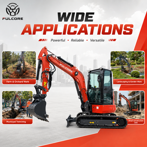 Mini Excavadora de Alta Gama EU FULCORE de 3.5, 4 y 5 Toneladas con Orugas de Acero Opcionales y Bajo Nivel de Ruido para Proyectos de Jardinería - Product Image 4