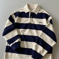 Camiseta de Rugby de Punto Bordada Extra Grande de Alta Calidad con Logotipo Personalizado, Manga Larga, Estampado Urbano, Traje de Calle de Algodón