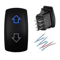 12V 24V interrupteurs à bascule vers le bas fils de cavalier momentanés 7P (ON)-Off-(ON) DPDT interrupteur à bascule maman pour tableau de bord UTV