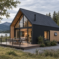 Kit de maison préfabriquée en bois, conteneur modulaire, moderne, étanche, mobilier familial de luxe, prix usine, type A-Frame