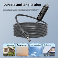 Câble de charge double allume-cigare DC 5521 avec connecteur mini étanche et options de longueur de 2m/3m/5m