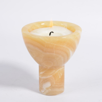 Ramadan Home dekorative Onyx Stein Kerzen gefäße Luxus Marmor Aroma therapie duftenden runden Onyx Kerzen glas