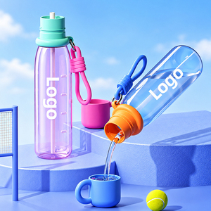 750ml PC Plastic Water Bottle New Trendy Minimalist Transparent Portable Leak-proof Cute Student <b>Travel</b> <b>Cup</b> Hot Sale OEM ODM - Product Image 1