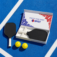 Boîte cadeau personnalisée pour raquette de pickleball avec rabat magnétique, boîtes en papier imprimées offset avec insert en éponge protectrice