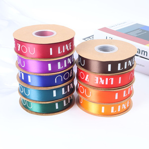 Grand ruban de <span class=keywords><strong>coton</strong></span> à chevrons en satin personnalisé style floral de ruban de polyester imperméable pour l'emballage de la Saint-Valentin - Product Image 3