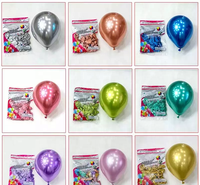Ballons en latex dorés métalliques de 2,2 g, emballage de 1000 pièces, vente en gros, directement de l'usine, pour décorations d'anniversaire