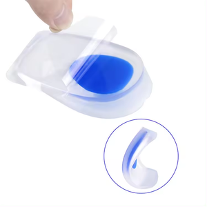 Orthotic sol silikon tumit cangkir bantalan untuk tulang taji sakit atau memar kaki nyeri dan perawatan Insole gel - Product Image 4