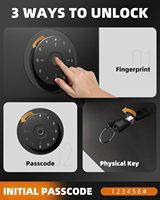Biometrischer Fingerabdruck-Tresor Heimtresor mit Schmuckschublade Luxuriöser Digitaler Touchpad-Safe für Geld Bargeld Wertsachen