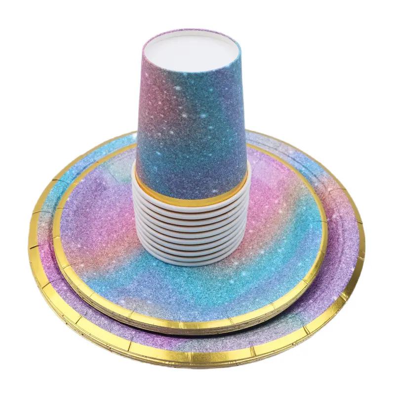 Новая волшебная галактика звездное небо украшение для детского дня рождения одноразовая посуда