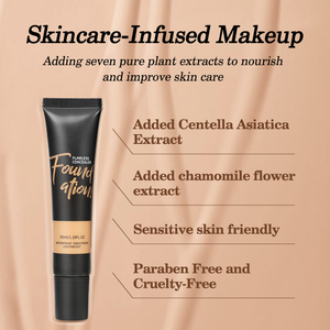 Private Label Custom Logo Matte Liquid Foundation Full Coverage <b>Waterproof</b> Oil Control Plant Extract Nourishing Foundation - Product Image 3