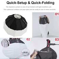 Kit d'éclairage professionnel 55/65/ 85cm Bowens Softbox de style lanterne, avec support de lumière flash stroboscopique Speedlite Studio