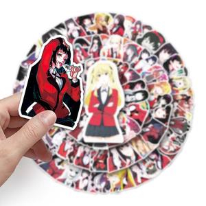 100 pièces usine Offre Spéciale découpé impression autocollant vinyle PVC Kakegurui <span class=keywords><strong>Manga</strong></span> Anime autocollant - Product Image 6