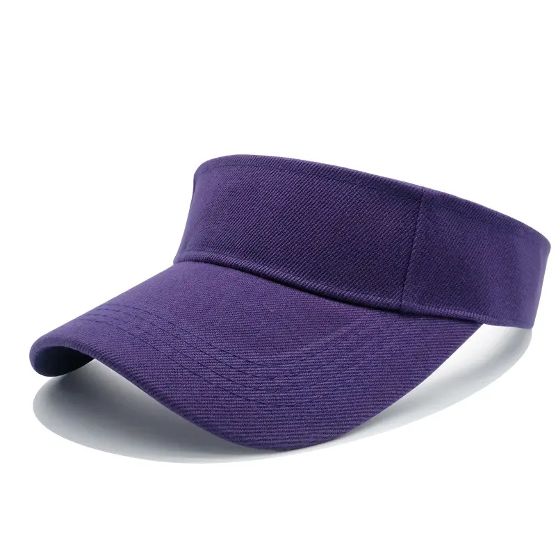 Bordado personalizado impreso logotipo visera playa ajustable sol proteger gorra visera sombreros para Mujeres Hombres con diseño personalizado