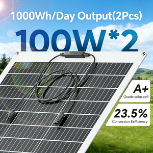 Panneau solaire flexible monocristallin Alecter APH-P112 haute efficacité 23% 100W 12V/24V ultra léger et étanche - Product Image 3