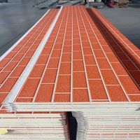 Panneaux sandwich isolants modernes de haute qualité, bardage métallique, panneaux muraux acoustiques en polyuréthane pour les murs extérieurs des entrepôts