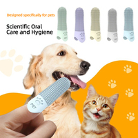 Brosse à dents moderne en silicone souple pour chiens et chats, kit de brossage antidérapant pour le nettoyage de la plaque dentaire et du tartre, sans parfum