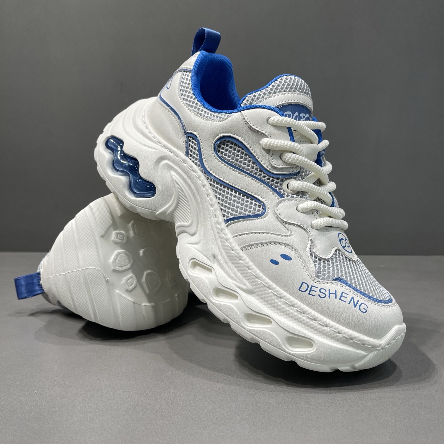White and blue