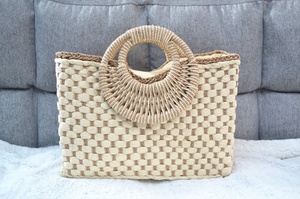 Nouveau <span class=keywords><strong>sac</strong></span> de plage élégant de style bohème, pochette rétro en rotin, <span class=keywords><strong>sac</strong></span> à bandoulière, <span class=keywords><strong>sac</strong></span> fourre-tout d'été, grande capacité, sacs à main à poignée ronde - Product Image 4