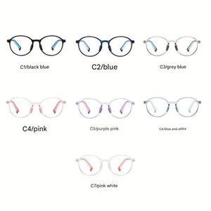Gafas de Silicona Flexibles con Montura Redonda para Niños y Niñas, Modelo 2025, Gafas para Computadora y Videojuegos con Protección Contra Luz Azul - Product Image 6