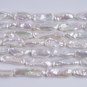 Zhuji Vente en gros de perles d'eau douce blanches Pipa de 7 à 9 mm, perles naturelles irrégulières, perles en vrac, offre spéciale pour les projets de bricolage semi-finis - Product Image 3