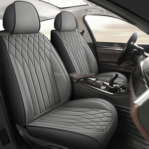 Fundas de Asiento de Coche de Cuero <span class=keywords><strong>Gris</strong></span> Resistente, Diseño Moderno Antideslizante, Juego Completo Universal para 5 Plazas, Compatible con <span class=keywords><strong>Dacia</strong></span> Sandero Stepway <span class=keywords><strong>Duster</strong></span> Jogger - Product Image 1