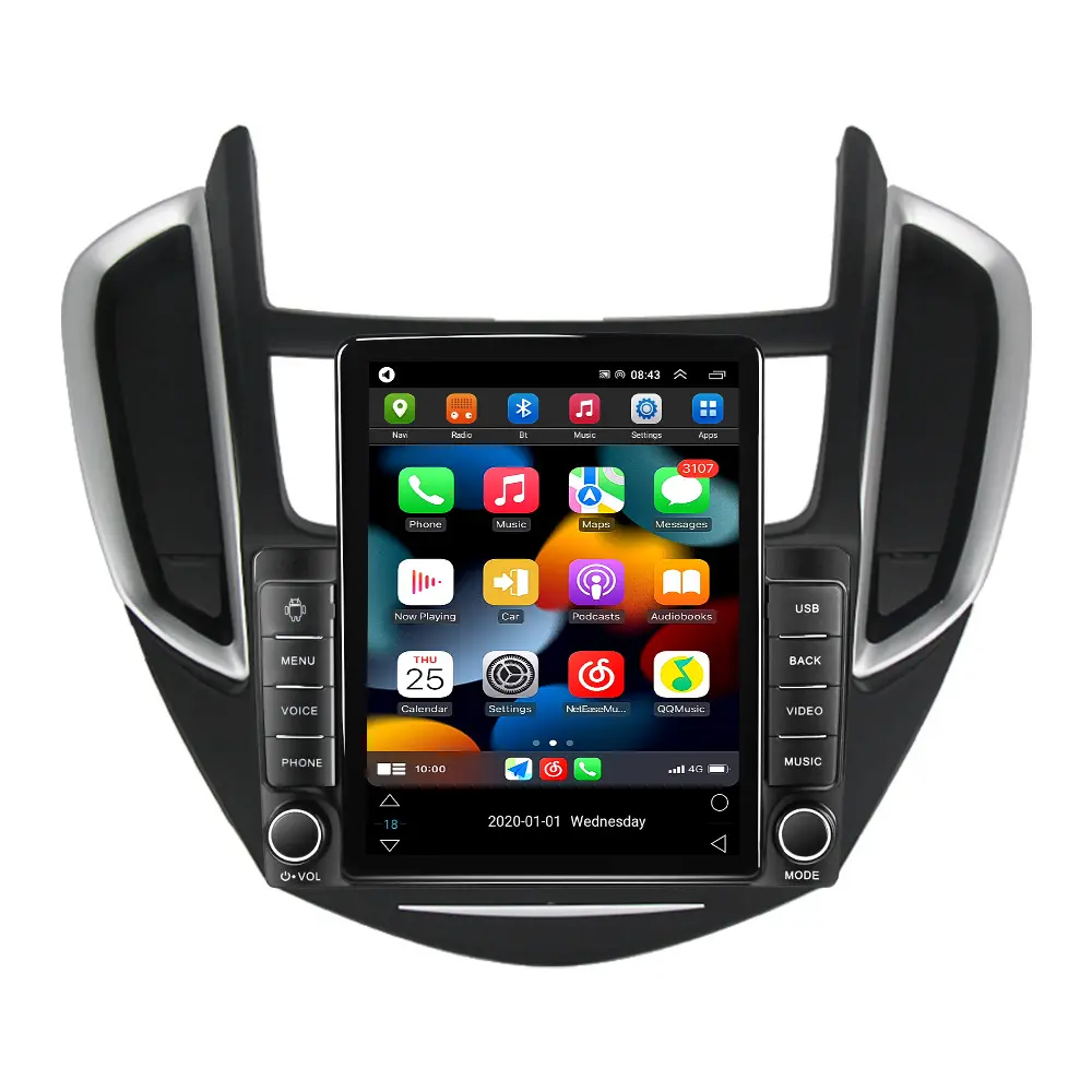 Navifly Carro DVD Player para Chevrolet Trax 2014-2016 360 câmera GPS BT GPS Navigator com GPS Android 8 + 128G IPS