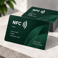 Carte de visite numérique NFC personnalisée en PVC mat 13,56 MHz, carte de visite numérique sans contact, impression personnalisée