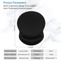 Tapis de souris ergonomique avec support de poignet en silicone, tapis de bureau en cuir PU antidérapant et imperméable pour le bureau et la maison, service OEM ODM