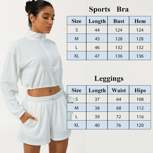 Summer New Sports Sunscreen Clothing Top à manches longues pour femmes Short à séchage rapide Vêtements de protection solaire décontractés Ensemble deux pièces - Product Image 5