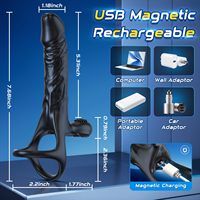 Anal et Vaginal Double Pénétration Sex Toy Anal Dildo Vibrator APP Control Vibrating Strap on Dildo Butt Plug for Men Couples