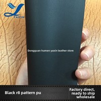 Penjualan Kulit PU Stok Tebal 0.5-0.7mm Tahan Gesekan Pola Butir R8 Cocok untuk Koper Barang Olahraga