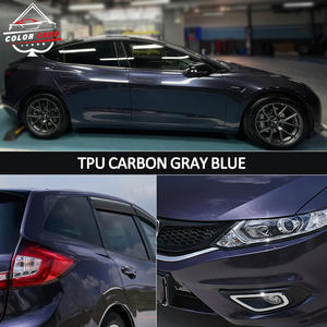 Véhicule <span class=keywords><strong>couleur</strong></span> changeante TPU PPF anti-rayures auto-cicatrisant gris carbone <span class=keywords><strong>couleur</strong></span> peinture Film de Protection pour voiture - Product Image 2