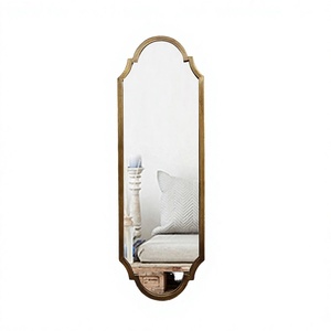 European Traditional Art Deco Decorative Glass Bathroom Vanity <b>Large</b> Hand Carved Classic Cabinet Modern Wall Mounted Mirror - Product Image 2