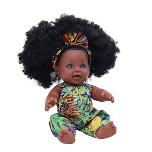 <span class=keywords><strong>Nathaniel</strong></span> COLOR TOYS Poupée Africaine Noire Cheveux Afro 12 Pouces Bébé Fille Jouet Doux DIY en Plastique pour Enfants Cadeau d'Anniversaire Noël - Product Image 2