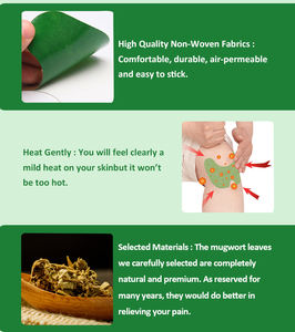 สมุนไพรจีนร้อนแพทช์เข่าบรรเทาอาการปวดหน่อหนองผักส่วนผสมจากธรรมชาติที่อบอุ่นแพทช์ปวดเข่า - Product Image 4