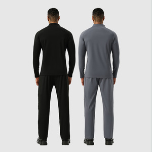 Premium <strong>Men's</strong> Athletic 2-Piece Sportswear Set Contrast Side <strong>Stripe</strong> Tracksuits 1/4 Zipper Top Casual Jogging Gym <strong>Suit</strong> for Spring - Product Image 2