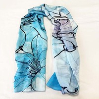 Écharpe en soie de chiffon imprimée avec logo personnalisé 54*162cm, nouveau design, hijab en soie satinée pour femmes