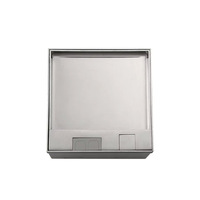 Prise de sol encastrée en marbre 105 EUR avec panneau métallique en acier inoxydable, 16A, USB-A, Type C, option RJ45, boîtier de prise de sol encastré CE