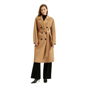 Manteau long croisé en cachemire double face Puyan, collection Automne/Hiver 2025 de Huang Yuxiang, style classique CEID, en pur cachemire polaire - Product Image 5